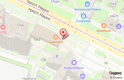 Банкомат Газпромбанк на проспекте Науки, 19 к 3 на карте