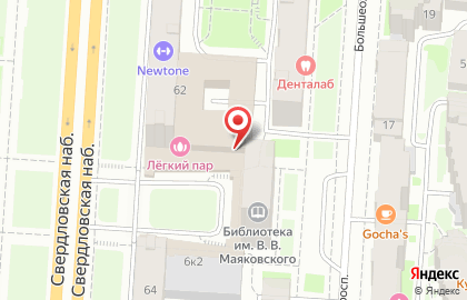 Банкетный зал Галерея на Свердловской набережной, 62 на карте