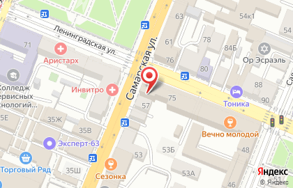 Компания по аренде помещений на Самарской улице на карте