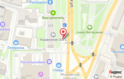 Пресс-маркет Союзпечать на Московской улице, 214/1 киоск на карте