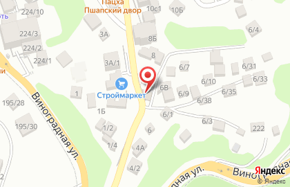Продуктовый магазин в Сочи на карте
