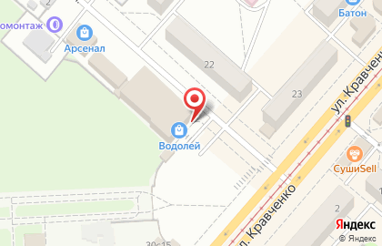 Магазин Водолей в Красноярске на карте