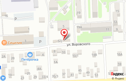 Хмельная застава на улице Воровского на карте