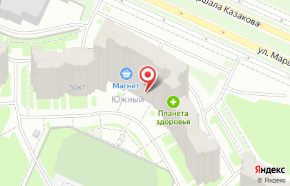 Маникюрный кабинет на улице Маршала Казакова на карте