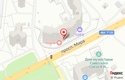 Банкомат МосОблБанк на проспекте Мира во Фрязино на карте