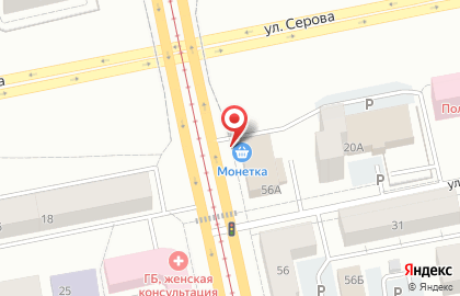 Магазин Монетка в Екатеринбурге на карте