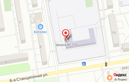Средняя общеобразовательная школа №110 в Ленинском районе на карте