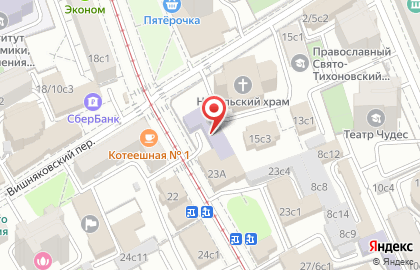Православный Свято-Тихоновский гуманитарный университет на Новокузнецкой улице на карте