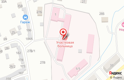 Больница Таштагольская районная больница на улице Дзержинского на карте