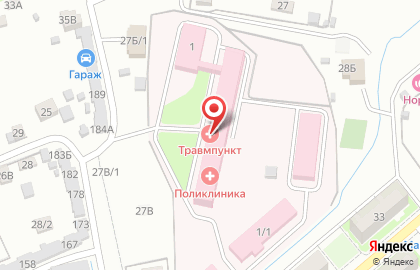 Больница Таштагольская районная больница на улице Дзержинского на карте