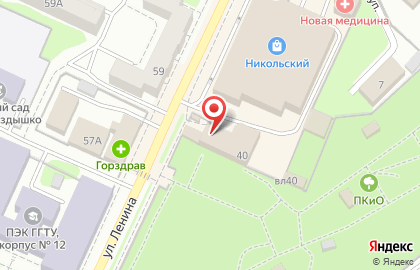 Гостиница Седьмое небо на улице Ленина на карте