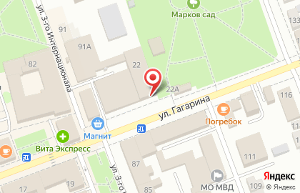 ТЦ Центральный на улице Гагарина на карте