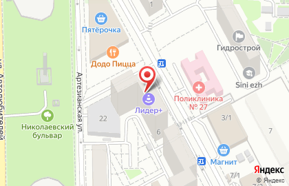 Автошкола Лидер+ на проспекте Писателя Знаменского, 6 на карте