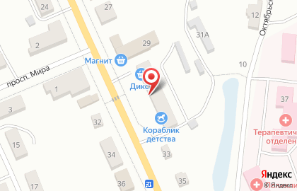 Супермаркет Дикси на улице Ленина на карте