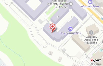 Общежитие ТюмГУ на улице Красина на карте