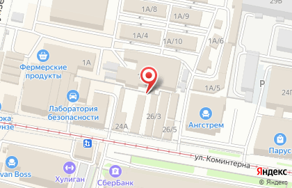 Магазин колбасных изделий и сыров на улице Коминтерна на карте