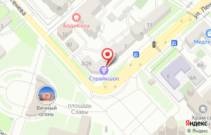 Магазин товаров для страйкбола Страйкшоп на карте