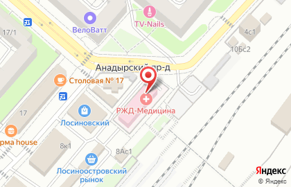 Киоск по продаже хлебобулочных изделий, Лосиноостровский район на карте