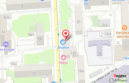 Кошерный кафе-магазин Эльйон на Октябрьской улице на карте