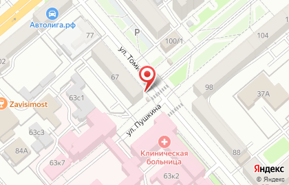 Киоск и магазин цветов на улице Томина на карте