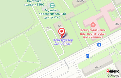 Спортивный комплекс Конструктор в Филевском парке на карте
