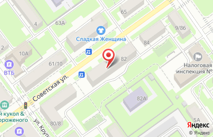 Магазин Магия Цветов на Советской улице на карте