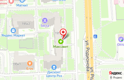 Трюфель на улице Родионова на карте