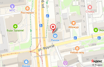 Продовольственный магазин в Ленинградском районе на карте