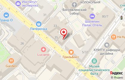 Деловой квартал на улице Островского на карте