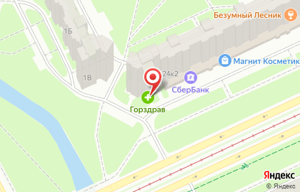 Медицинская компания Инвитро на проспекте Большевиков на карте