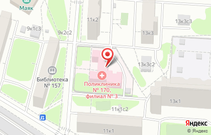 Городская поликлиника №170 на улице Газопровод на карте