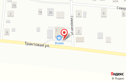 Продуктовый магазин Успех на Трактовой улице на карте