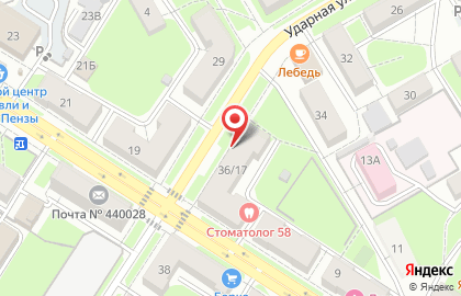 Торгово-монтажная компания Пенза-Дверь на улице Циолковского на карте