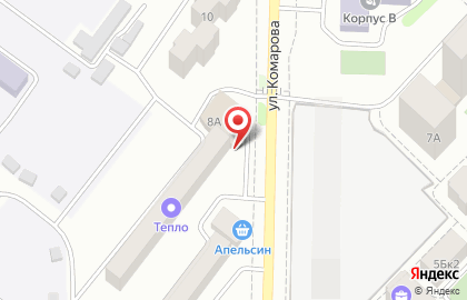 Магазин Медтехторг на улице Комарова на карте