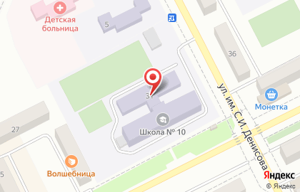 Средняя общеобразовательная школа №10 на Советской улице на карте