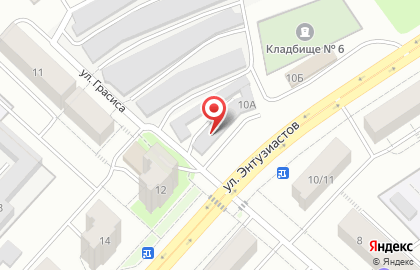 Магазин автотоваров Автоваз на улице Энтузиастов на карте