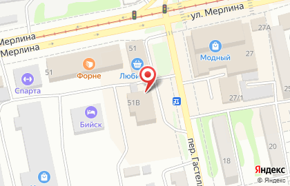 Банкомат Сбербанк России, Бийское отделение №153 на улице Петра Мерлина на карте