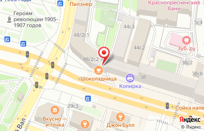 Кофейня Шоколадница в Москве на карте