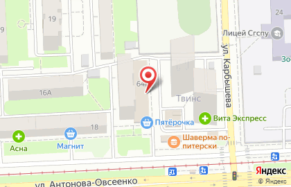 Торговая компания Мебельный рай на улице Карбышева на карте