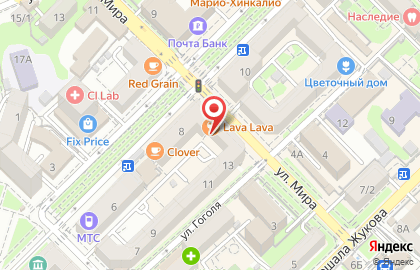 Кафе ЛагунА на улице Гоголя на карте