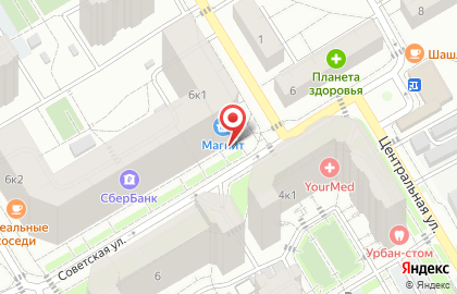 Супермаркет Магнит в Москве на карте