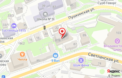 Дошкольный образовательный центр Карапуз-Академия на Светланской улице на карте
