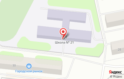 Основная общеобразовательная школа №21 на Парковой улице на карте