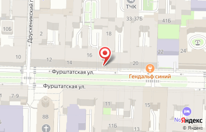 Подростковый клуб Ленинградец на Фурштатской улице на карте