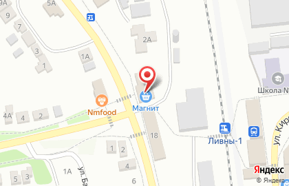 Магазин автозапчастей Светофор на улице Баженова на карте