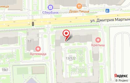 Компания по мелкосрочному бытовому ремонту Муж на час на улице Дмитрия Мартынова на карте
