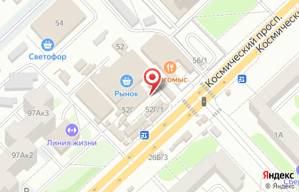 Мастерская по изготовлению ключей и заточке инструментов на Космическом проспекте на карте