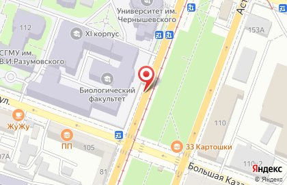 Замок на Астраханской улице на карте
