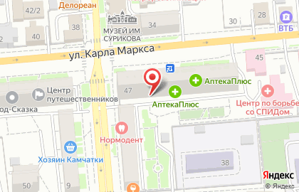 Мастерская по ремонту обуви и изготовлению ключей в Красноярске на карте