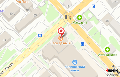 Торгово-сервисный центр Сотовик на Калиновской улице на карте